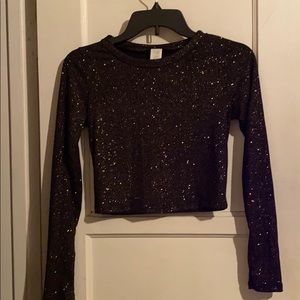 Long sleeve crop top (sparkly)